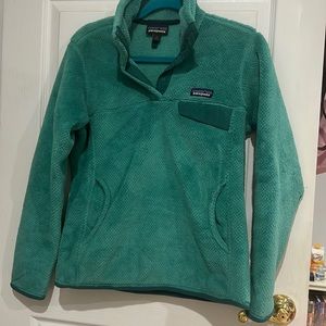 Patagonia Women’s Re-Tool Snap-T Fleece Pullover Teal/Green/Blue Size S